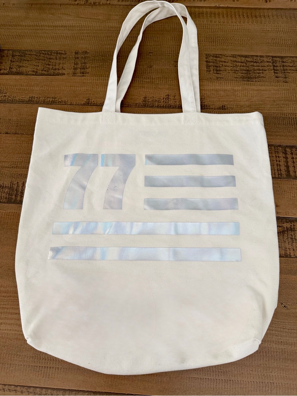 American Eagle Canvas Tote with Iridescent 77 Accent